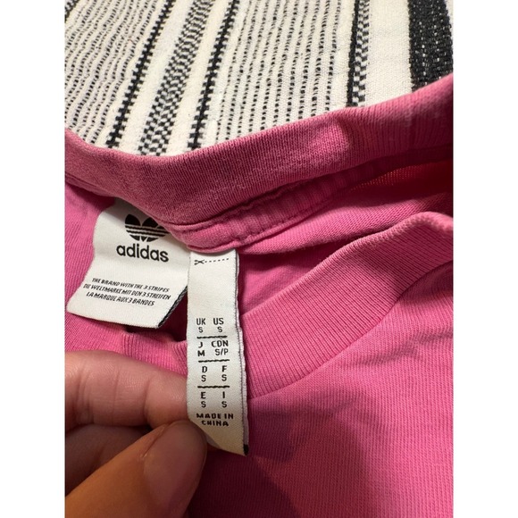 Adidas Graphic Tee Pink Trefoil Logo Short Sleeve Women's Small - Picture 4 of 8
